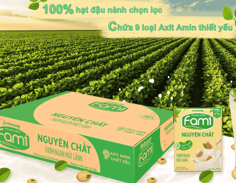 Sữa đậu nành nguyên chất Fami 200ml 