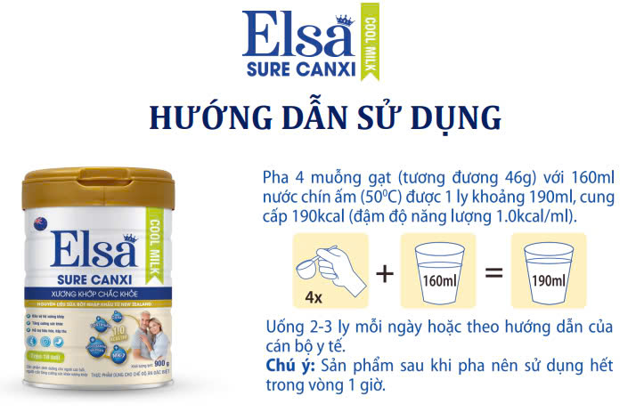 Sữa Bột Elsa Sure Canxi