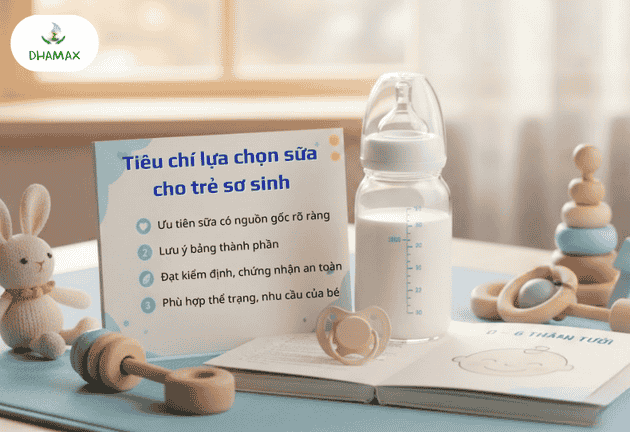Sữa cho bé 0–6 tháng