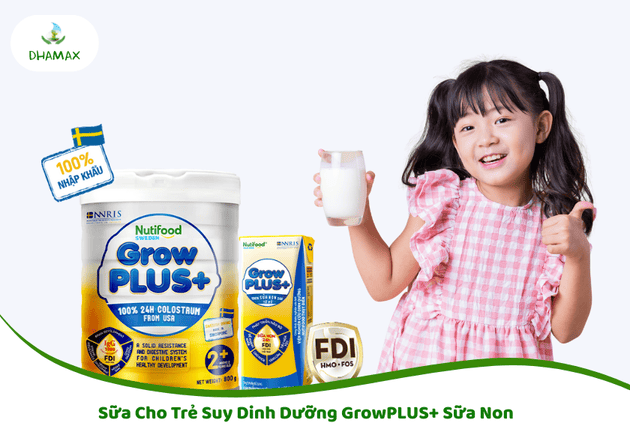 Sữa cho trẻ suy dinh dưỡng