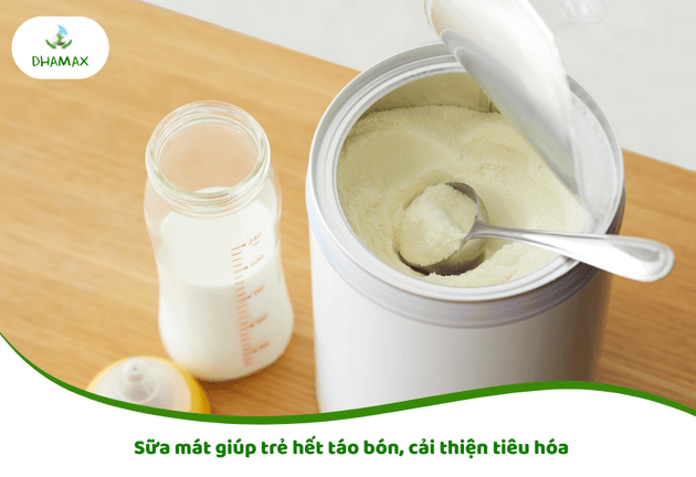 Sữa mát giúp trẻ hết táo bón