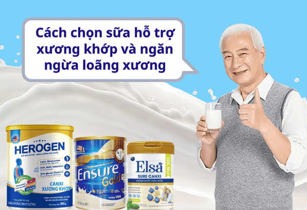 Sữa nào hỗ trợ xương khớp và ngăn ngừa loãng xương