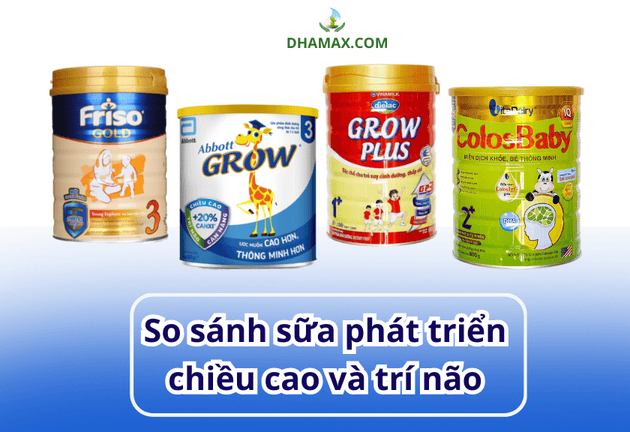 So sánh các loại sữa phát triển chiều cao và sữa phát triển trí não
