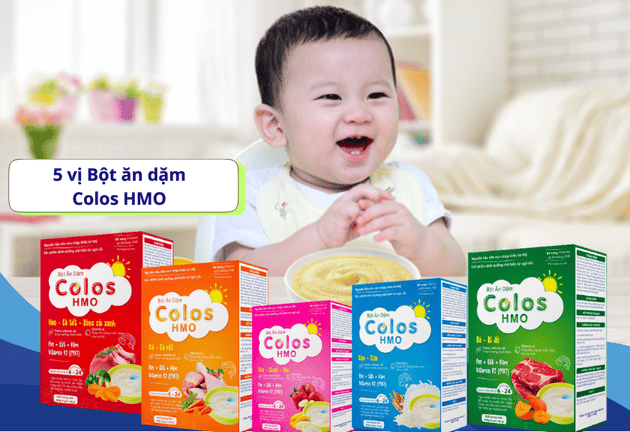 Trọn bộ đủ 5 vị Bột ăn dặm Colos HMO cho bé yêu
