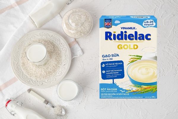 cách pha Bột Ăn Dặm Ridielac Gold Gạo Sữa