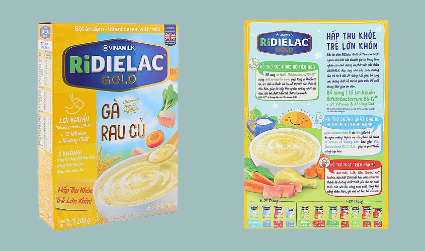 bột ăn dặm ridielac gà rau củ