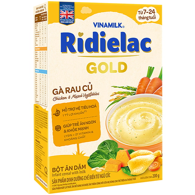 bột ăn dặm ridielac gà rau củ