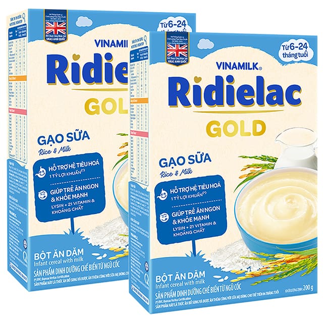 Bột Ăn Dặm Ridielac Gold Gạo Sữa