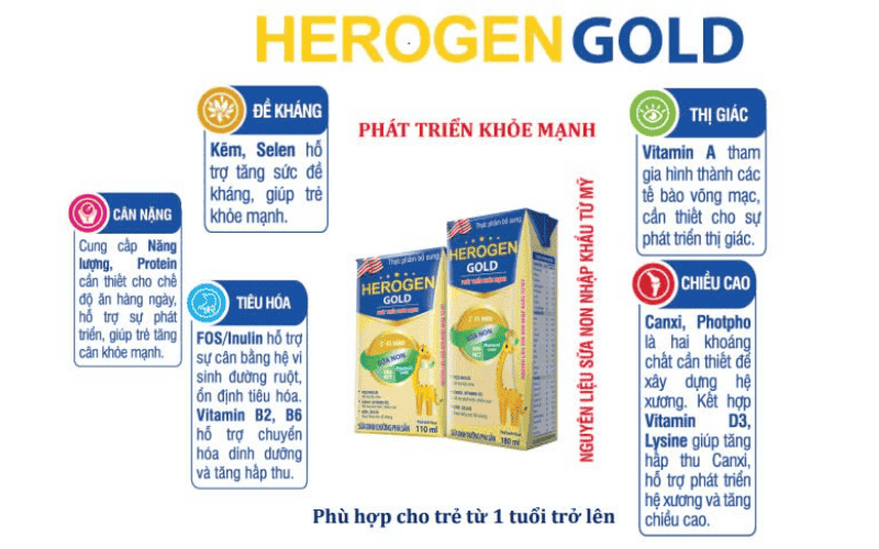 Sữa bột pha sẵn herogen gold110 ml