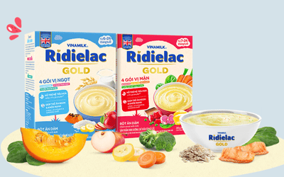 Bột ăn dặm Ridielac Gold 4 vị mặn