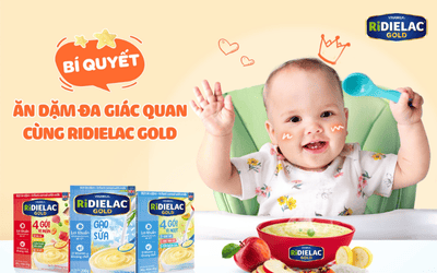 Bột Ăn Dặm Ridielac Gold 4 gói vị ngọt