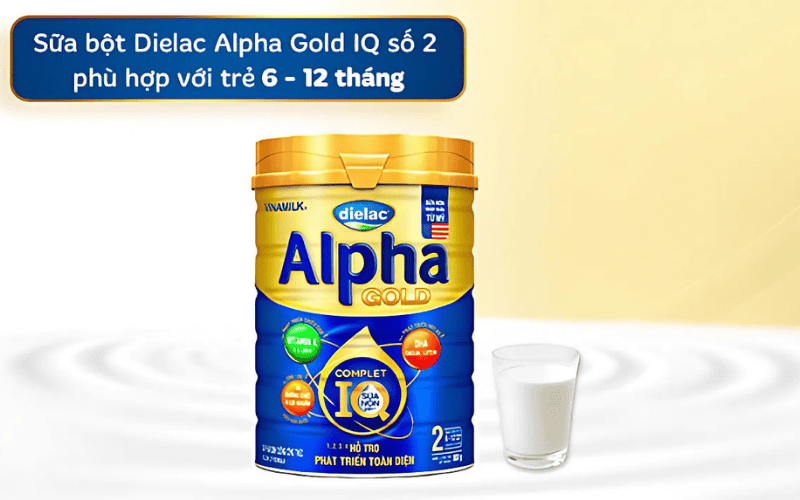 Sữa bột Dielac Alpha Gold 2 800g (cho trẻ từ 6 - 12 tháng tuổi)