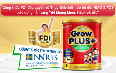 Sữa Bột Nuti Growplus Đỏ 1+ 1.5kg