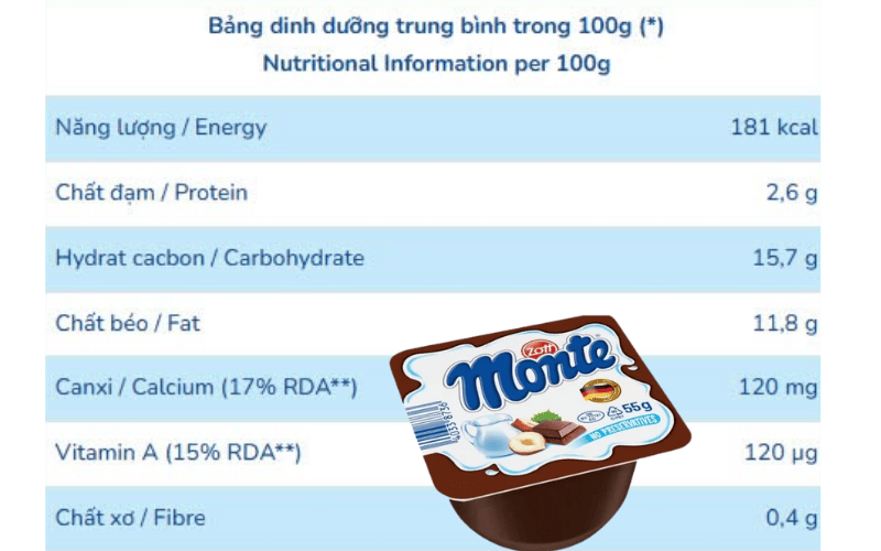 Váng Sữa Monte Vị Chocolate