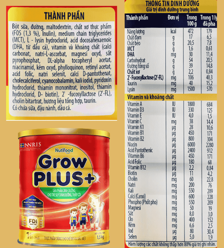 sữa Grow PLUS  1KG