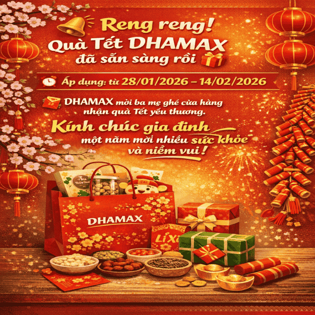 lịch tặng quà Tết 2026 tại hệ thống sữa DHAMAX