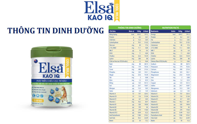 Sữa Bột Elsa Kao IQ