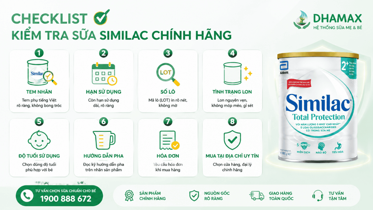 Checklist kiểm tra sữa Similac chính hãng trước khi mua