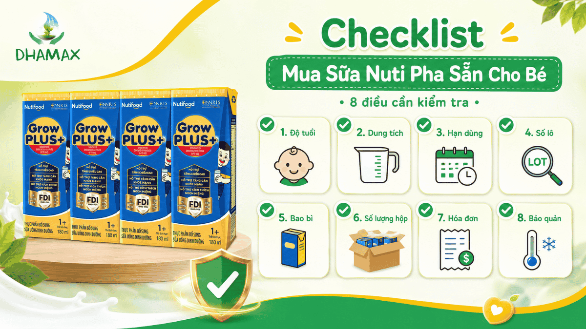 Checklist kiểm tra sữa Nuti pha sẵn trước khi mua tại Bình Dương