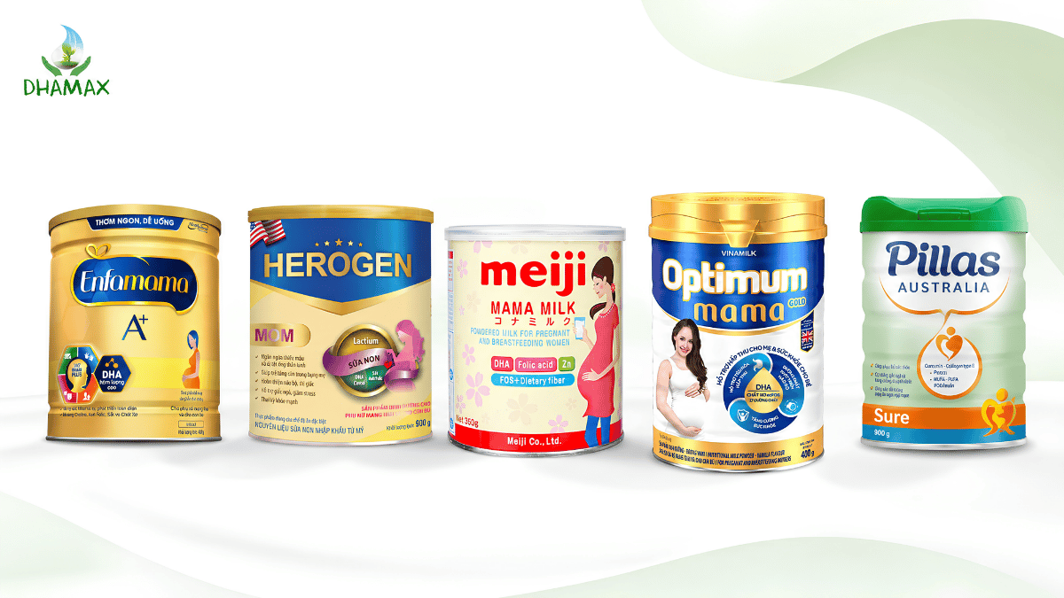 So sánh Enfamama Herogen Mom Meiji Mama Similac Mom và Optimum Mama