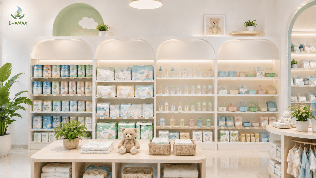Các nhóm mặt hàng cần chuẩn bị khi mở cửa hàng mẹ và bé