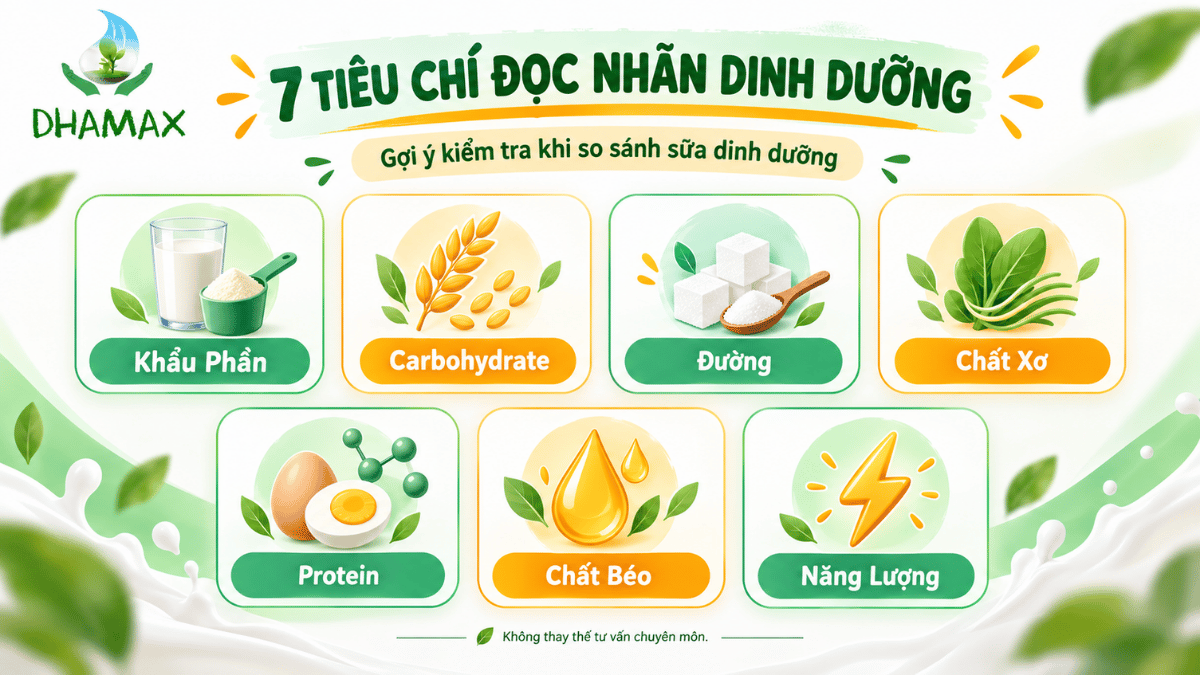 Bảy tiêu chí đọc nhãn dinh dưỡng khi so sánh Glucerna và Varna Diabetes