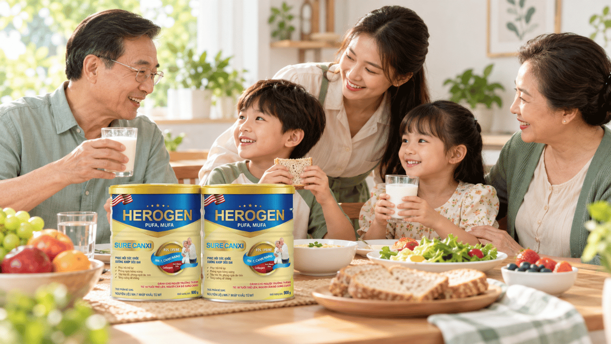 Sữa dinh dưỡng dành cho người lớn tại DHAMAX trong bối cảnh bữa ăn gia đình