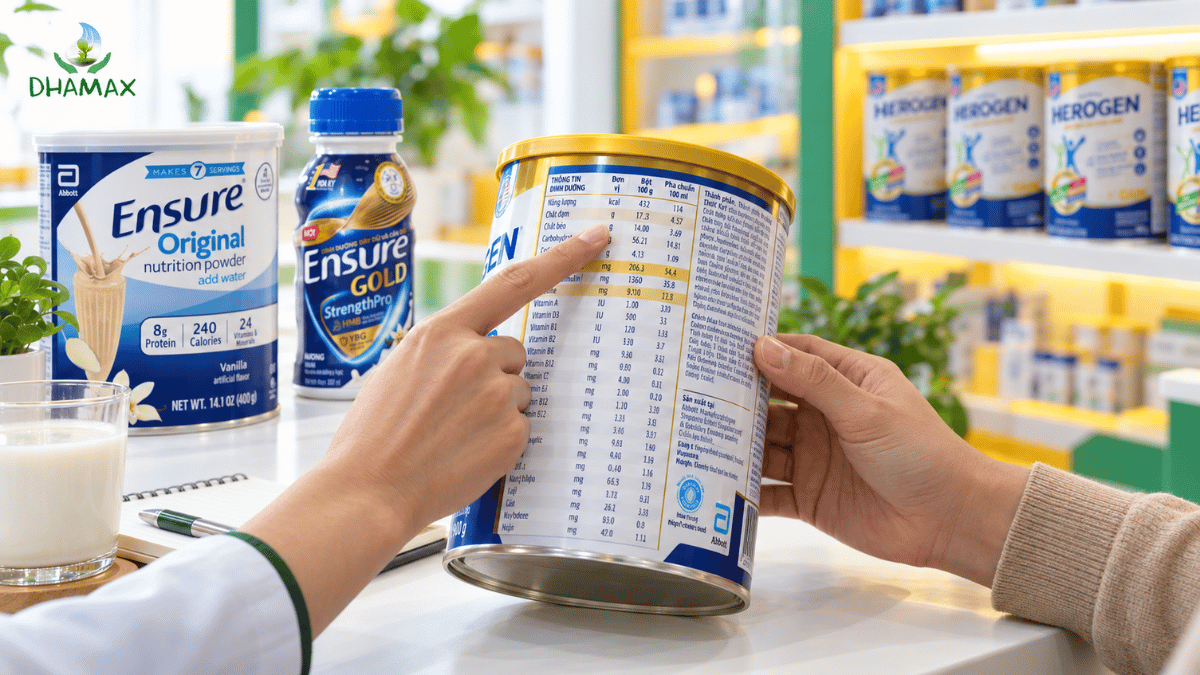 Ensure Original Ensure Gold StrengthPro và Herogen Gain tại DHAMAX