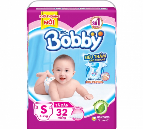 Tã Dán Bobby cho bé size S (từ 4-7kg)