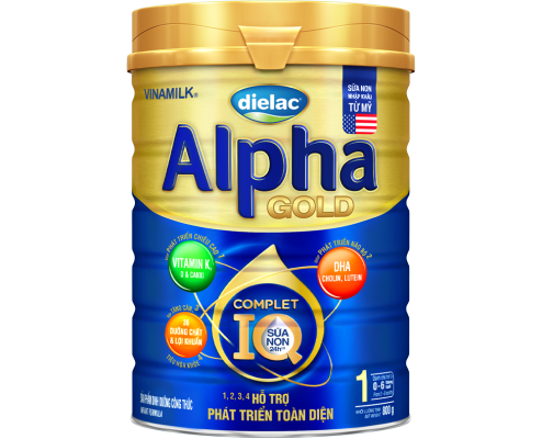 Sữa bột Dielac Alpha Gold 1 800g (cho trẻ từ 0 - 6 tháng tuổi)
