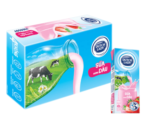 Sữa tươi tiệt trùng Dutch Lady vị dâu 180ml