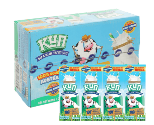 Sữa tươi Kun xanh có đường 180ml