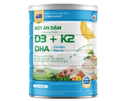 Bột ăn dặm D3+ k2 DHA gà hầm rau củ 320g