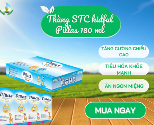 Thùng sữa bột pha sẵn pillas  180ml