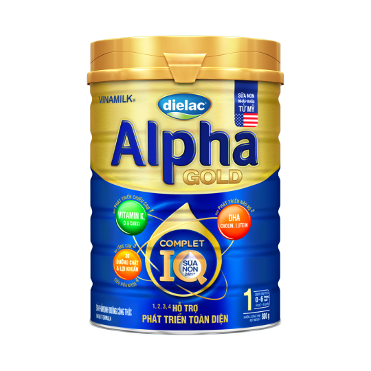 Sữa bột Dielac Alpha Gold 1 800g (cho trẻ từ 0 - 6 tháng tuổi)