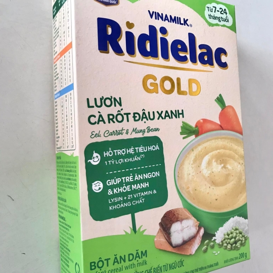 Ridielac lươn cà rốt đậu xanh