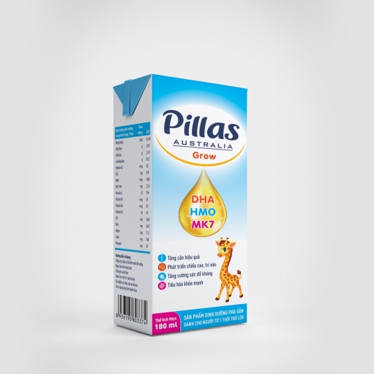 Thùng sữa bột pha sẵn pillas  180ml