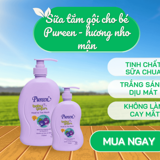 Sữa tắm gội cho bé Pureen (hương nho mận)