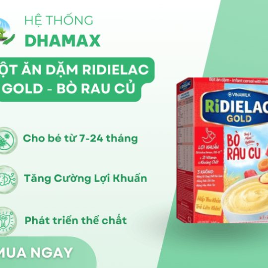 Bột ăn dặm Ridielac Gold Bò Rau Củ