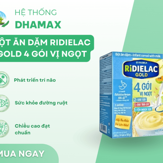 Bột ăn dặm Ridielac 4 vị ngọt