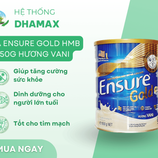 Sữa bột Ensure Gold 850g hương Vani