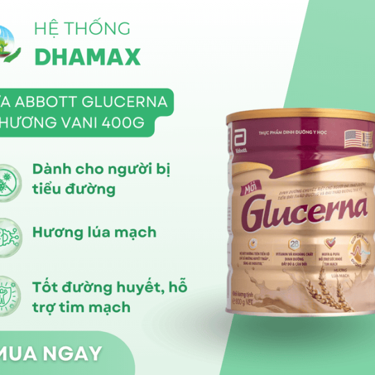 Sữa bột Abbot Glucerna hương Vani 400g (dành cho người bị tiểu đường)