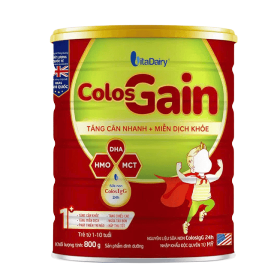 Sữa bột Colos Gain 1+ 800g
