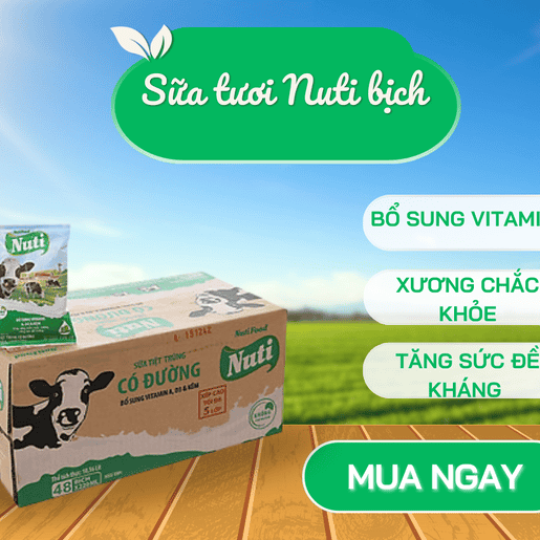 Sữa tươi Nuti (Bịch) 220Ml