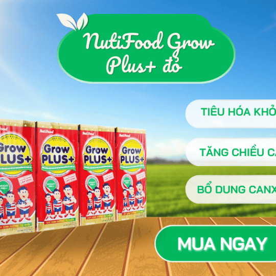 Sữa bột pha sẵn Nuti Grow Plus Đỏ